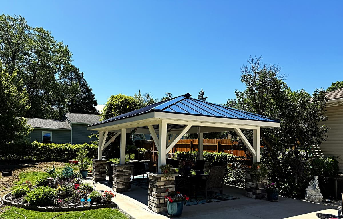 Backyard pavilion by Gene Laughner Construction in Erie, PA