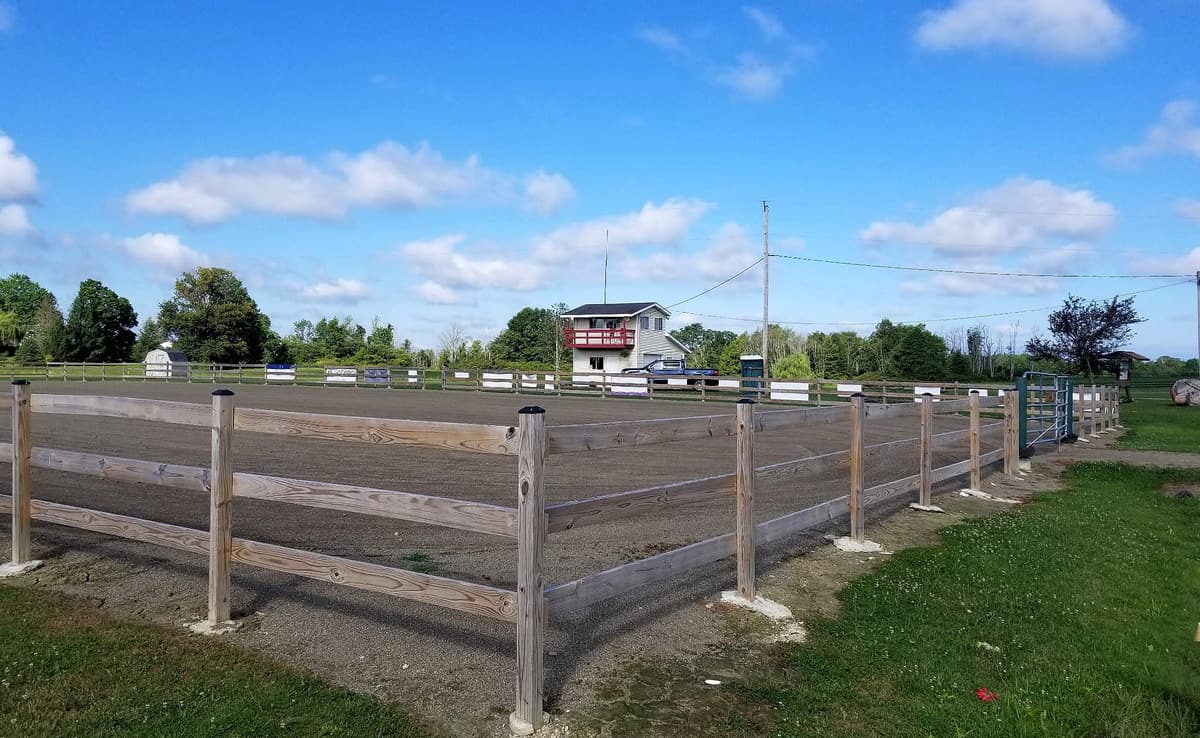 Post-and-rail fence by Gene Laughner Construction in Erie, PA