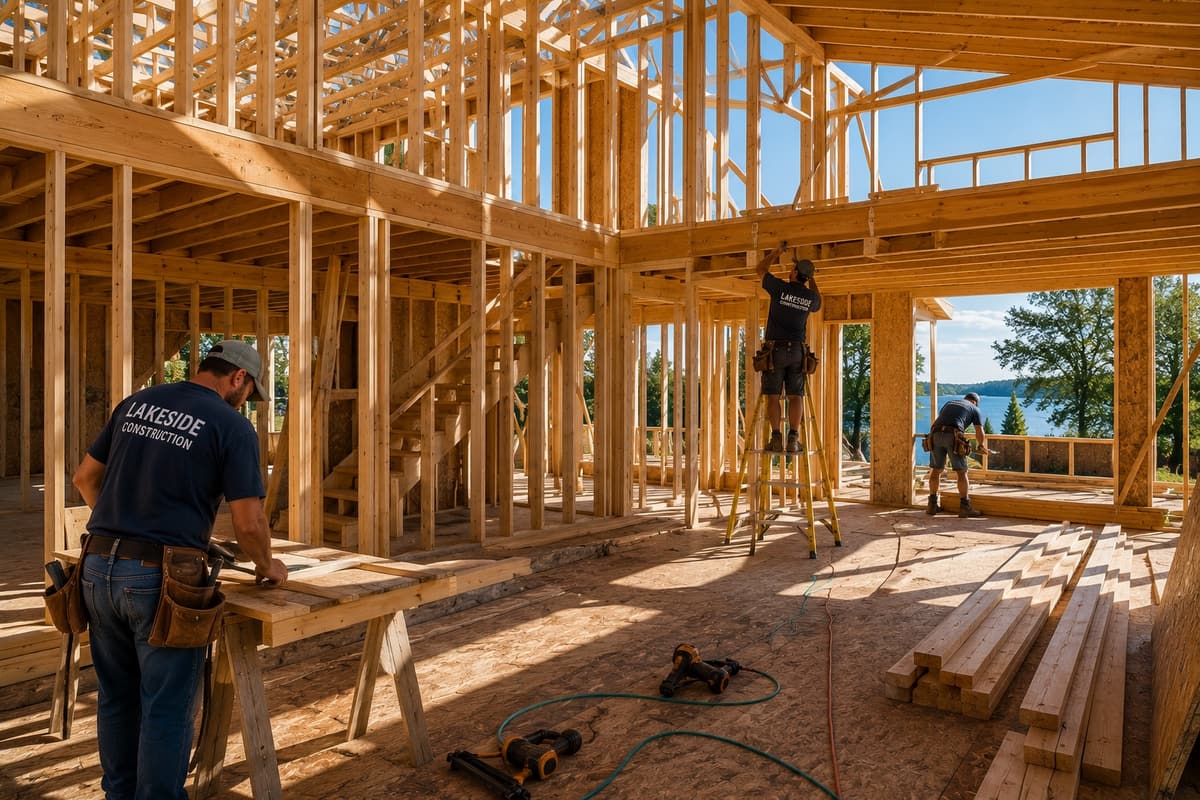 Framing work by Gene Laughner Construction in Erie, PA