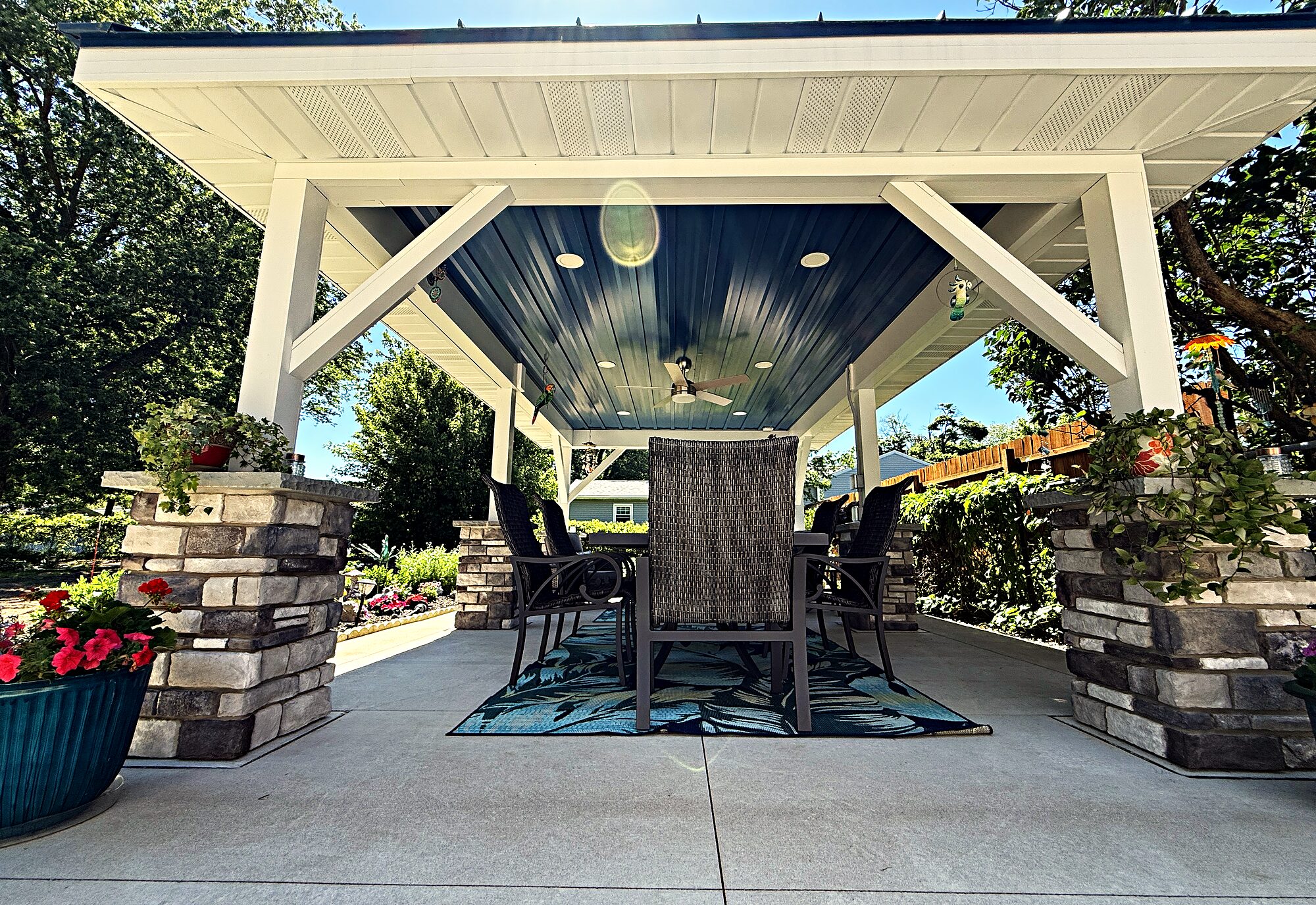 Patio & pavilion by Gene Laughner Construction in Erie, PA